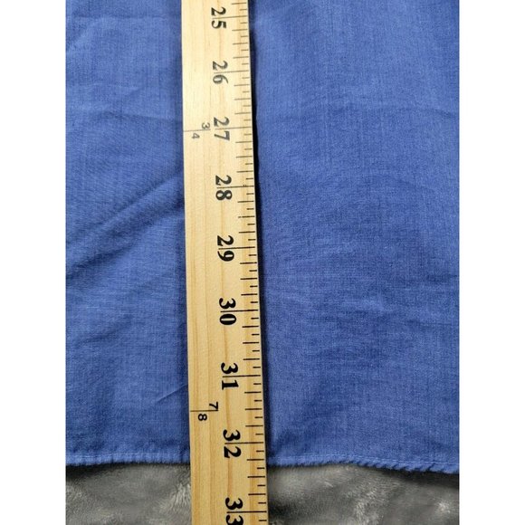 Western Plains Big Man Blue Double front pocket Pearl Snap Western Short Sz 2XB - Picture 3 of 7